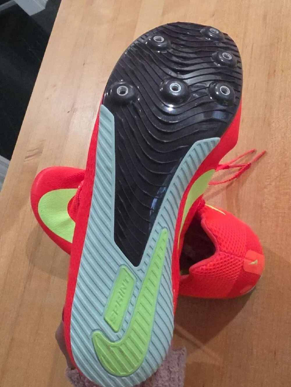 Nike Men’s Zoom Rival Bright Crimson Lime Blast Size 13